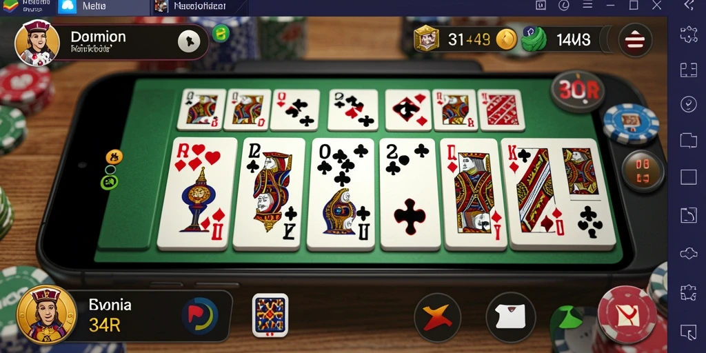 Tampilan gameplay seru dalam permainan Domino 34R.