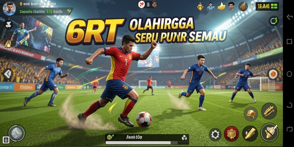 Screenshot gameplay 6RT menampilkan aksi seru olahraga.