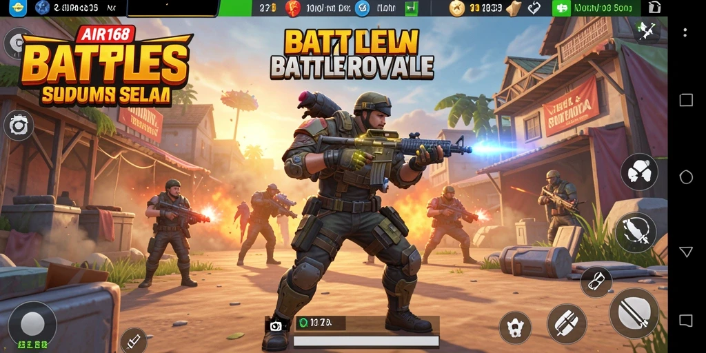 Tampilan gameplay epik di dalam arena Battle Royale AIR168.