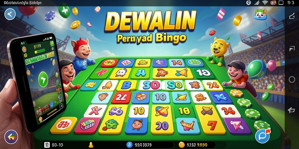 Tampilan gameplay seru dalam DEWALIN yang menampilkan kartu Bingo.