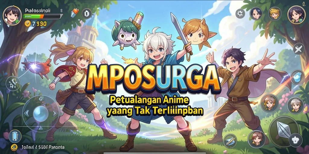 Tampilan gameplay seru dan karakter Anime menawan di MPOSURGA.
