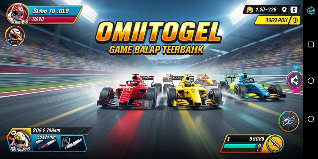 Tampilan gameplay menarik dari OMTOGEL saat balapan sengit.
