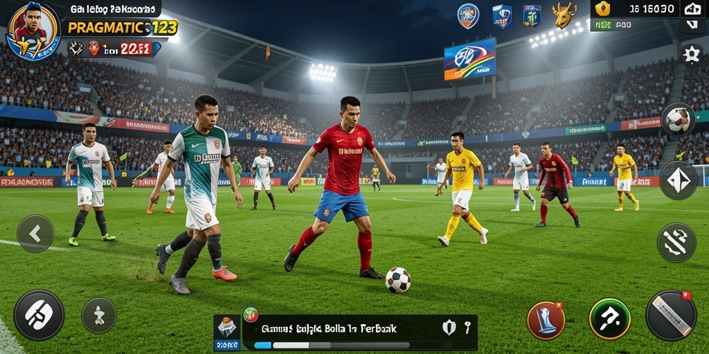 Tampilan gameplay seru di lapangan sepak bola PRAGMATIC123.