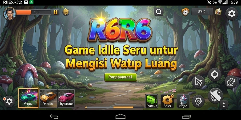Tampilan screenshot menunjukkan karakter R6R6 dalam aksi Idle yang mengasyikkan.