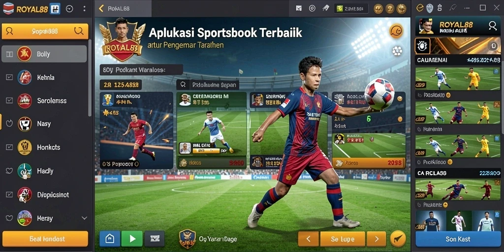 Tampilan gameplay menarik dari aplikasi Sportsbook ROYAL88.