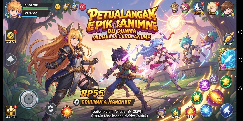 Tampilan gameplay RP55 yang epik dan penuh warna.